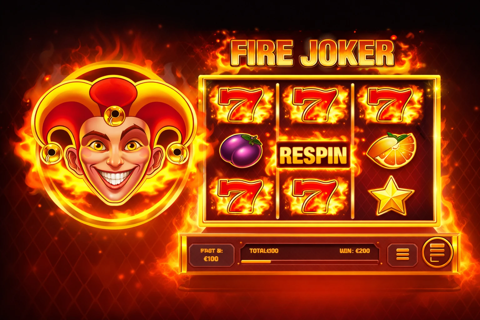 Fire Joker Slot - Rodillos del Juego Play'n GO con Regiro de Fuego